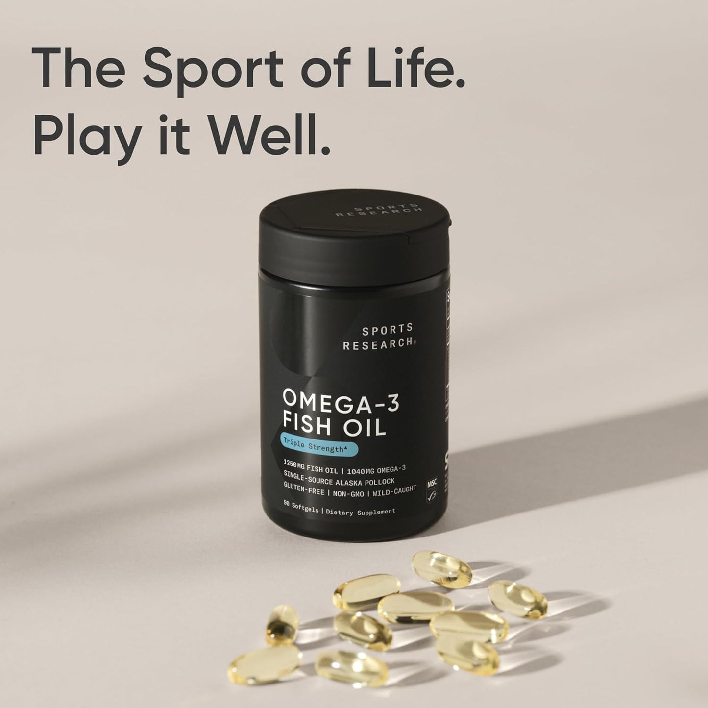 Omega-3 Fish Oil from Wild Alaska Pollock 1250 mg, 90 ct