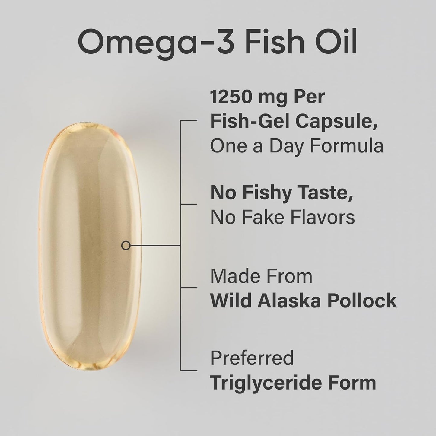 Omega-3 Fish Oil from Wild Alaska Pollock 1250 mg, 90 ct